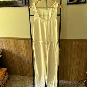Neutral Tie-Waist Jumpsuit